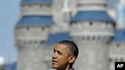 1月19号,美国总统奥巴马在佛罗里达州迪斯尼世界讲话