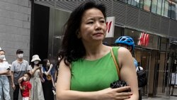 资料照:被中国当局扣押的澳籍华裔媒体人、中共央视英文频道CGTN的著名主持人成蕾 (2020年8月12日)