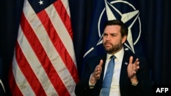 2025年2月14日,美国副总统万斯在德国慕尼黑出席的第61届慕尼黑安全会议 (MSC) 。