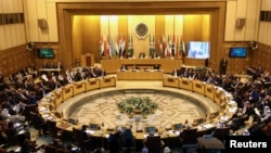 阿盟外长在埃及开罗召开紧急会议,商讨如何应对美国总统川普宣布承认耶路撒冷为以色列首都的决定。(2017年12月9日)