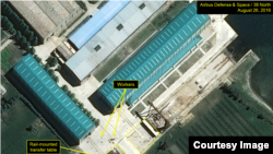 မြောက်ကိုရီးယားရဲ့ လက်နက် ထုတ်လုပ်မှု ဆိုင်ရာ စောင့်ကြည့်နေတဲ့ အမေရိကန် ပြည်ထောင်စု အခြေစိုက် 38North ထုတ်ပြန်တဲ့ ကောင်းကင်ဂြိုဟ်တုဓာတ်ပုံ