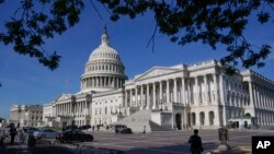 美国国会大厦参议院一侧。(资料照,2022年6月9日)