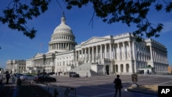 资料照片:美国国会大厦靠近参议院一侧。