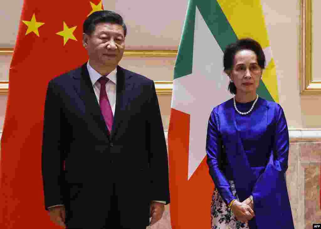 တရုတ်သမ္မတ Xi Jingping နဲ့ နိုင်ငံတော်အတိုင်ပင်ခံ ဒေါ်အောင်ဆန်းစုကြည်တွေ့ဆုံ 