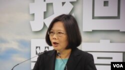 民进党主席蔡英文(美国之音 赵婉成拍摄)