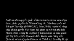 VOA phỏng vấn LS Kurtulus Bastimar về phán quyết của UNWGAD vụ Phạm Đoan Trang VOA phỏng vấn LS Kurtulus Bastimar về phán quyết của UNWGAD vụ Phạm Đoan Trang