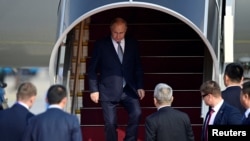 俄罗斯总统弗拉基米尔·普京(Vladimir Putin)2023年10月17日抵达北京访问。(路透社)