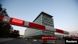 资料照:在日内瓦的世界卫生组织总部在举行世界卫生大会。(2020年5月18日)