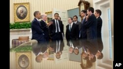 7月7日美国总统会晤幕僚,包括财长和预算管理局局长