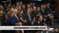 美参院周四继续举行卡瓦诺确认听证会 美参院周四继续举行卡瓦诺确认听证会