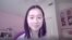 Alexandra Huynh (Huỳnh Thụy An), Khôi Nguyên Thi Ca Quốc Gia Mỹ gốc Việt khi phỏng vấn trực tuyến với VOATiengviet. (Titi Mary Tran/VOA Vietnamese)