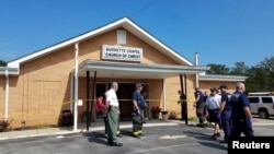 美国田纳西州首府纳什维尔的基督伯尼特教堂在出事后(2017年9月24日)