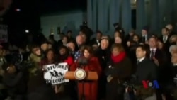 怼上禁令 民主党议员加入全美范围抗议行列 怼上禁令 民主党议员加入全美范围抗议行列