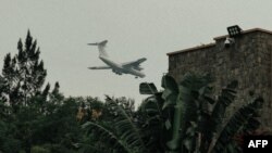 Mpepo moko ezali kokita na libanda lya mpepo ya Goma, Nord-Kivu, 26 sanza ya yambo 2025.