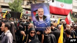 哈马斯政治领导人哈尼亚的葬礼在伊朗首都德黑兰举行。(2024年8月1日)