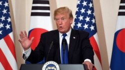 တောင်ကိုရီးယား ခရီးစဉ်မှာ သမ္မတ Trump မြောက်ကိုရီးယားကို သတိပေး တောင်ကိုရီးယား ခရီးစဉ်မှာ သမ္မတ Trump မြောက်ကိုရီးယားကို သတိပေး