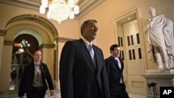 共和党籍的美国众议院议长贝纳1月15日在国会山