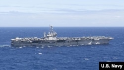 美国尼米兹级斯坦尼斯号航空母舰在太平洋航行(照片由美国海军提供)