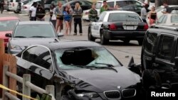 Chiếc xe được cho là của tay súng tại hiện trường, Santa Barbara, ngày 24 tháng 5, 2014.