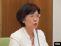 台湾执政党民进党立委尤美女。(美国之音张永泰拍摄)