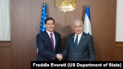 2025年9月15日,美国国务卿马尔科·卢比奥在以色列耶路撒冷与以色列总理本雅明·内塔尼亚胡举行会晤。