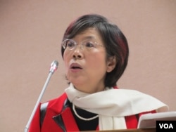 台湾在野党民进党立委尤美女(美国之音张永泰拍摄)