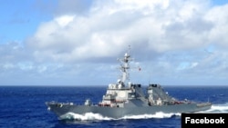 美国海军科蒂斯·威尔伯号驱逐舰(科蒂斯·威尔伯号驱逐舰脸书账户图片)