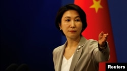 中国外交部发言人毛宁主持例行记者会。(资料照片,2023年7月26日)
