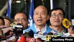 高雄市长韩国瑜10月15日宣布请假三个月,全力投入2020台湾总统大选。 (韩国瑜竞选办提供)