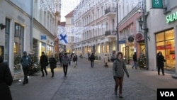 爱沙尼亚首都塔林街头,媒体抱怨当地民众对中国威胁认识不足。(资料照片)