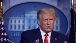 美国总统特朗普2020年8月31日在白宫新闻发布会上(路透社)