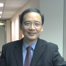 位于台北的台湾经济研究院景气预测中心研究员邱达生 (邱达生提供照片)