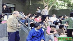 民办代课教师代表在教师节集体到北京上访。(图片来源:民生观察)