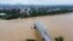 Chiếc cầu sập do lũ gây ra bởi bão Yagi ở tỉnh Phú Thọ, 9 tháng Chín, 2024.
