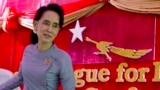 Bà Aung San Suu Kyi tại tư gia ở Yangon.