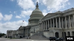 美国国会山大厦 (美国之音记者李逸华拍摄)
