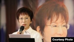 国民党总统候选人洪秀柱(美国之音杨明拍摄)
