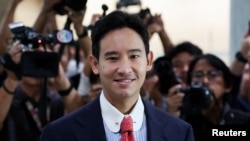 泰国前进党领导人皮塔·林家伦拉在议会参加投票。(2023年7月13日)