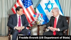 2025年7月7日,美国国务卿卢比奥在华盛顿会见以色列总理内塔尼亚胡。