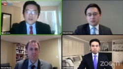 专家在全球台湾研究中心2020年4月30日Zoom网络研讨会上讨论新馆疫情与台湾的角色(全球台湾研究中心YouTube直播截屏)