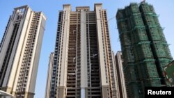 资料照:恒大集团在江苏省苏州太仓的一个建筑工地(2021年9月23日)