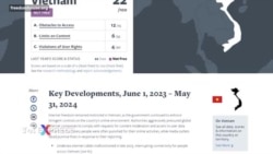 Freedom House: Việt Nam tiếp tục siết không gian mạng Freedom House: Việt Nam tiếp tục siết không gian mạng