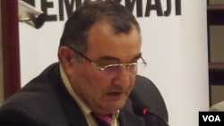 阿尔巴尼亚大使馆参赞吉奥卡。(美国之音白桦拍摄)