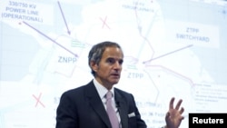 国际原子能机构机构总干事拉斐尔·格罗西(Rafeal Grossi)9月12日在记者会上。