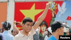 Ảnh minh hoạ: Biểu tình chống Trung Quốc tại TP HCM, ngày 18//5/2014.