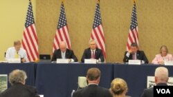 美国国会众议院共和党人2021年6月29日在国会山召开新冠病毒起源调查听证会。(美国之音记者李逸华拍摄)