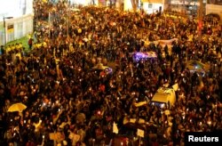 Colombian teachers protest, demanding better salaries and working conditions, in Bogota, Colombia, June 13, 2017.