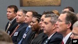 2018年9月10日，维吉尼亚福斯切奇，新移民法官聆听司法部长塞申斯概括特朗普当局政策。