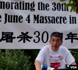 前天安门学生运动领袖郑旭光(美国之音萧雨拍摄)