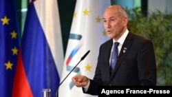 资料照:斯洛文尼亚总理亚内兹∙扬沙(Janez Jansa)